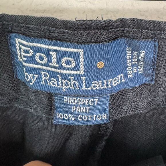 Polo Ralph Lauren Men’s 40x32 Black Prospect Pants Cropped Cuffed Hem 28” inseam - Picture 4 of 7